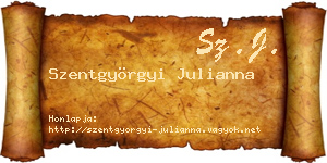 Szentgyörgyi Julianna névjegykártya